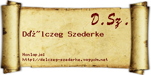 Délczeg Szederke névjegykártya